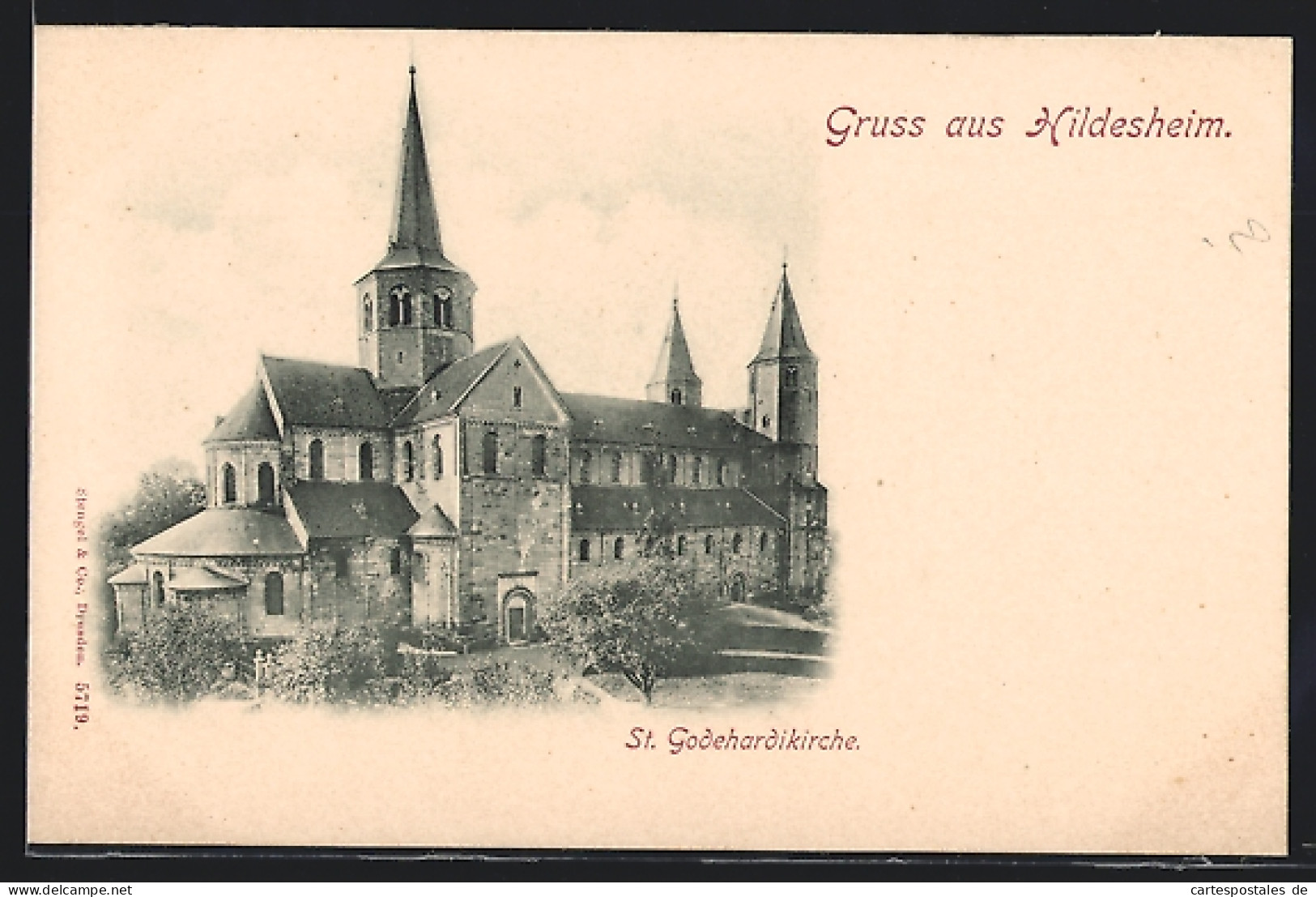 AK Hildesheim, Blick Auf Die St. Godehardikirche  - Hildesheim