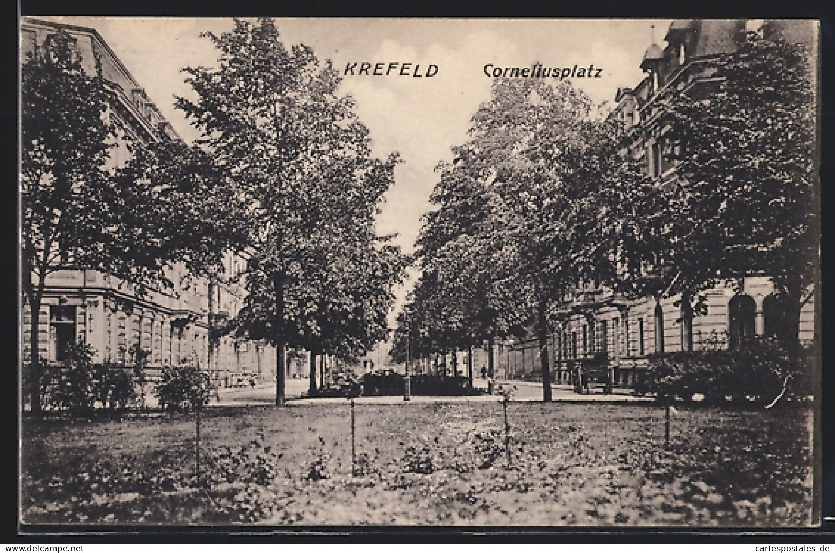 AK Krefeld, Grünanlage Am Corneliusplatz  - Krefeld