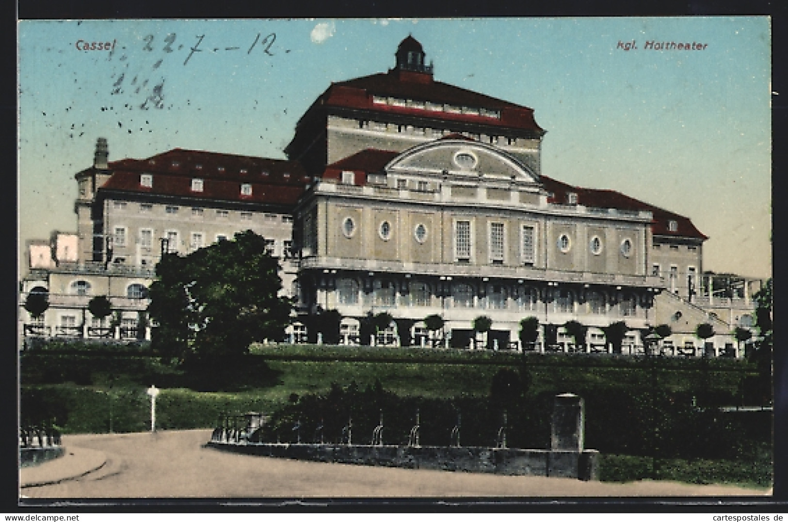 AK Kassel, Vorderansicht Des Kgl. Hoftheaters  - Théâtre