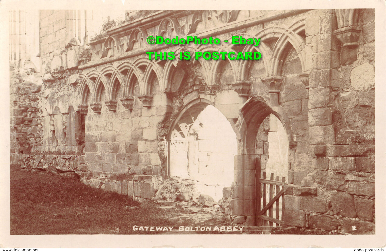 R418082 Gateway Bolton Abbey. Bramley. The Electric Printing Works. Real Photo S - World
