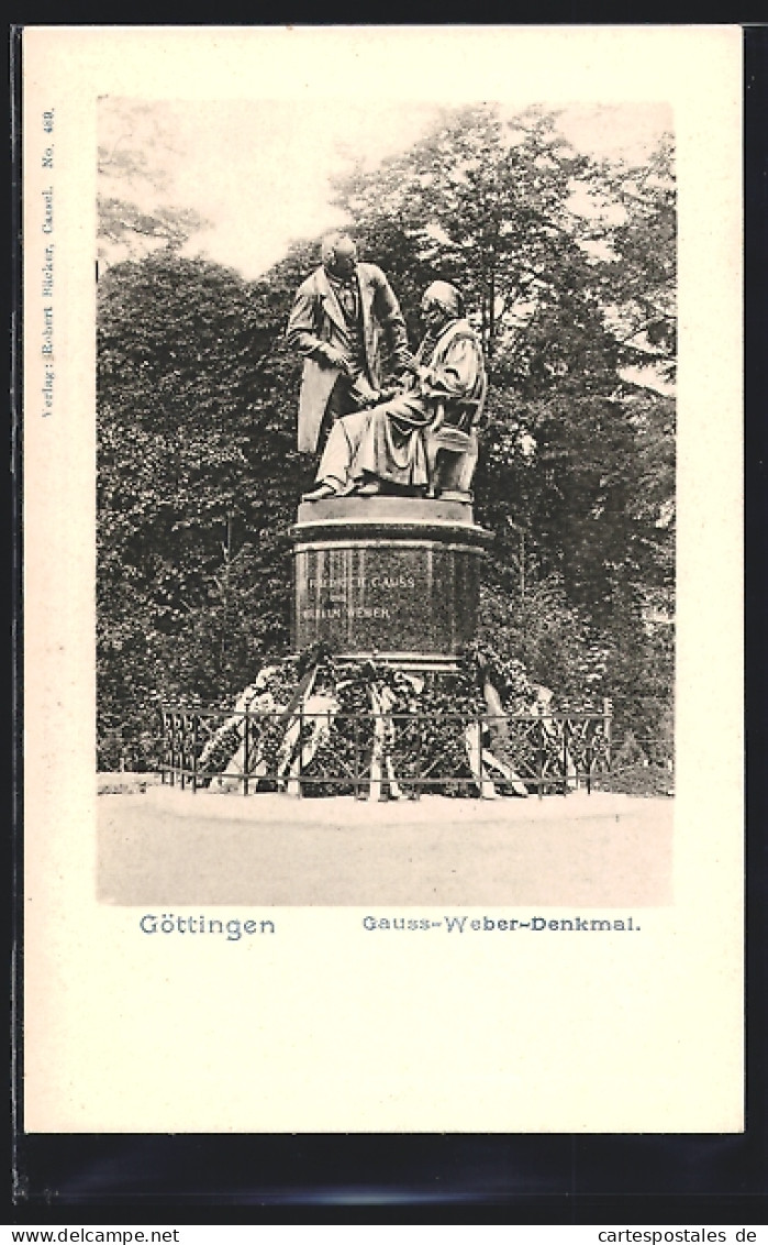 AK Göttingen, Am Gauss-Weber-Denkmal  - Goettingen