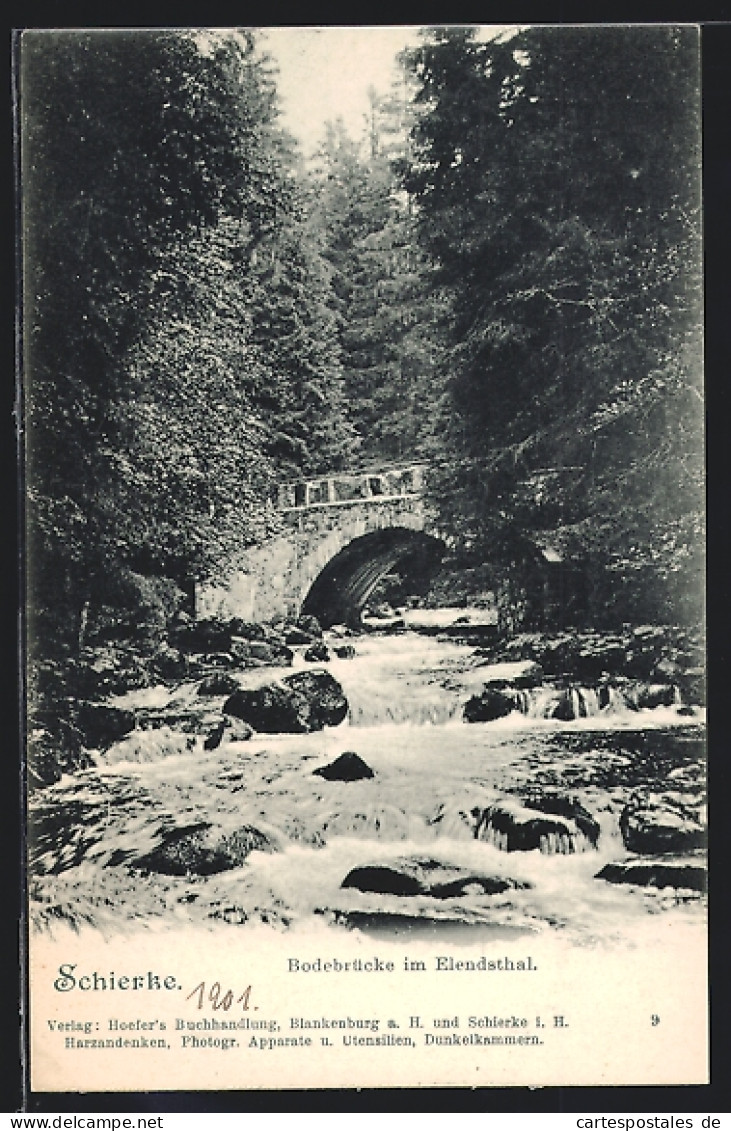 AK Schierke, Bodebrücke Im Elendsthal  - Schierke