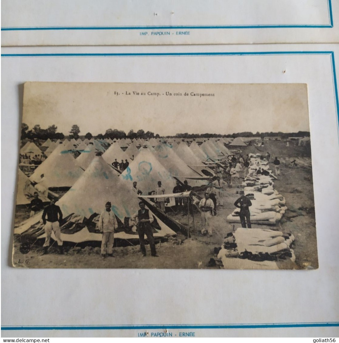 CPA  La Vie Au Camp - Un Coin De Campement - N°83 - Carte Très Animée - Posté Du Camp De Mailly Par Un Sergent - Manöver