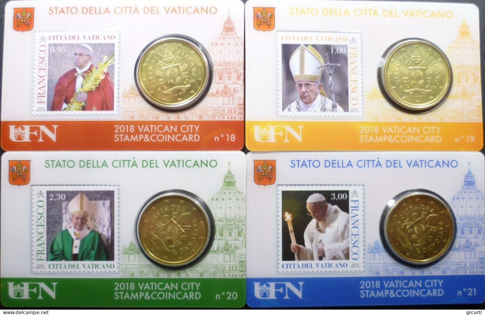 Vaticano - 50 Centesimi 2018 - Stamp & Coincard N. 18÷21 - UC# 6 - Vatikan