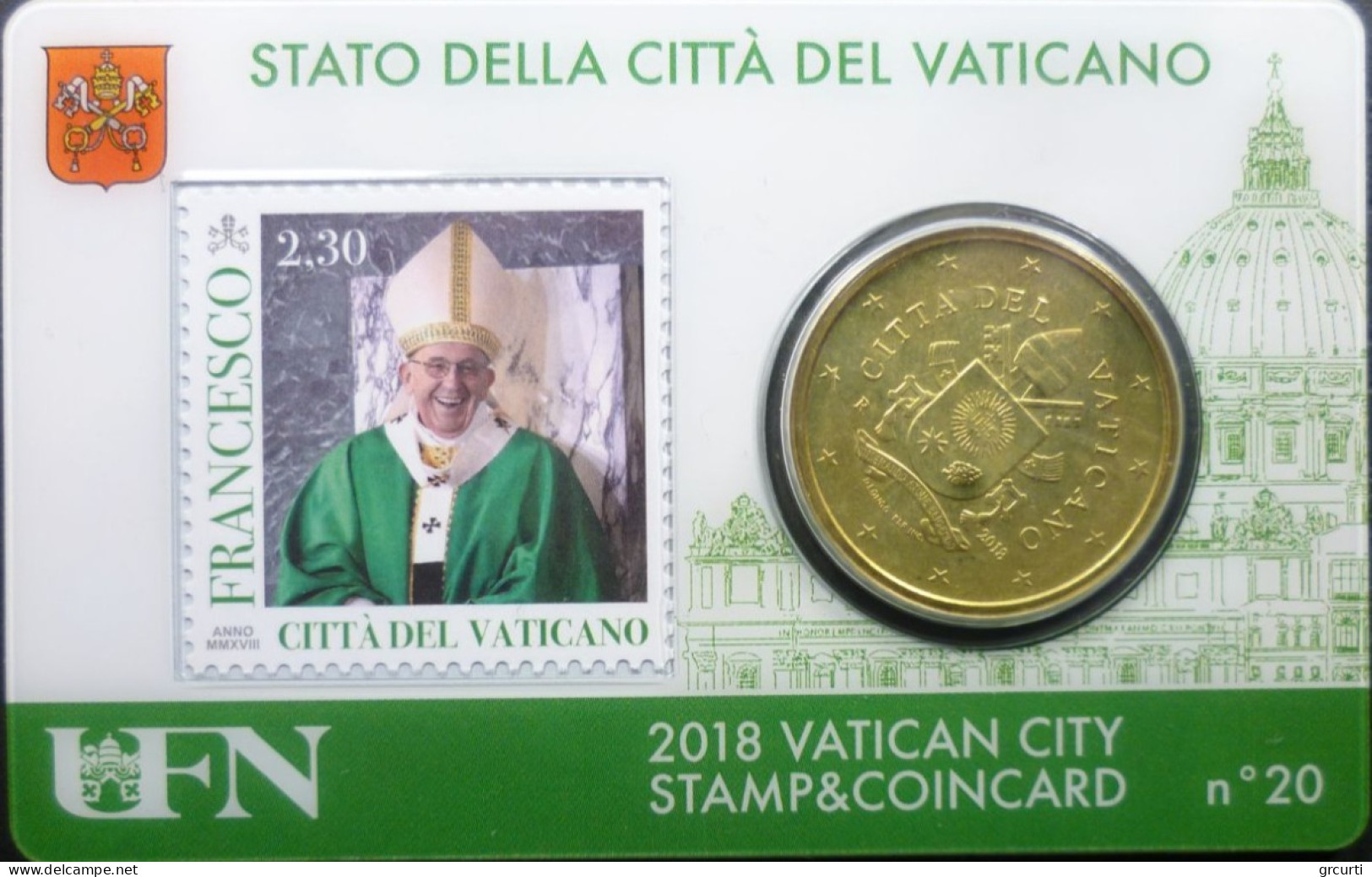 Vaticano - 50 Centesimi 2018 - Stamp & Coincard N. 18÷21 - UC# 6 - Vatikan