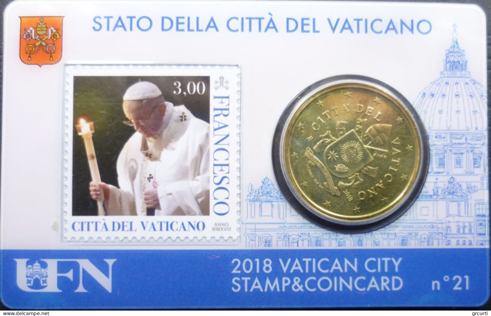 Vaticano - 50 Centesimi 2018 - Stamp & Coincard N. 18÷21 - UC# 6 - Vatikan