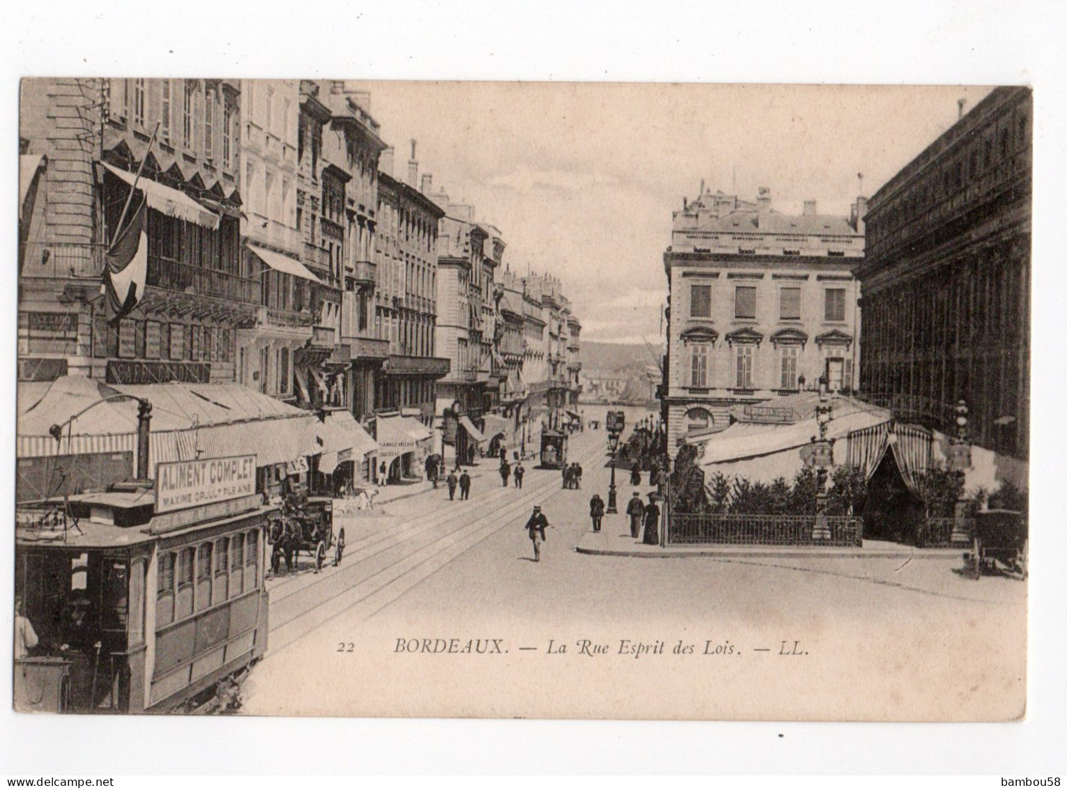 BORDEAUX * GIRONDE * RUE ESPRIT DES LOIS * TRAMWAY * Carte N° 22 Précurseur * LL - Bordeaux