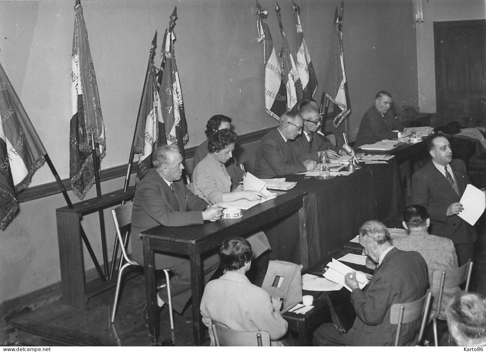 Congrès National 1956 anciens combattants guerre , siège 17 rue st dominique * 20 photos photographe Delhay à stains