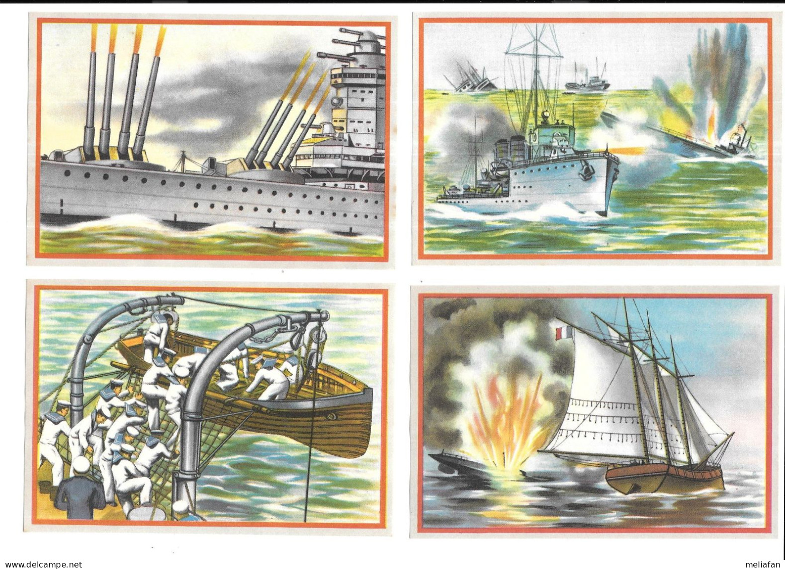 ED68 - CHROMOS GRAND FORMAT CHOCOLAT JACQUES - MARINE DE GUERRE - Boats