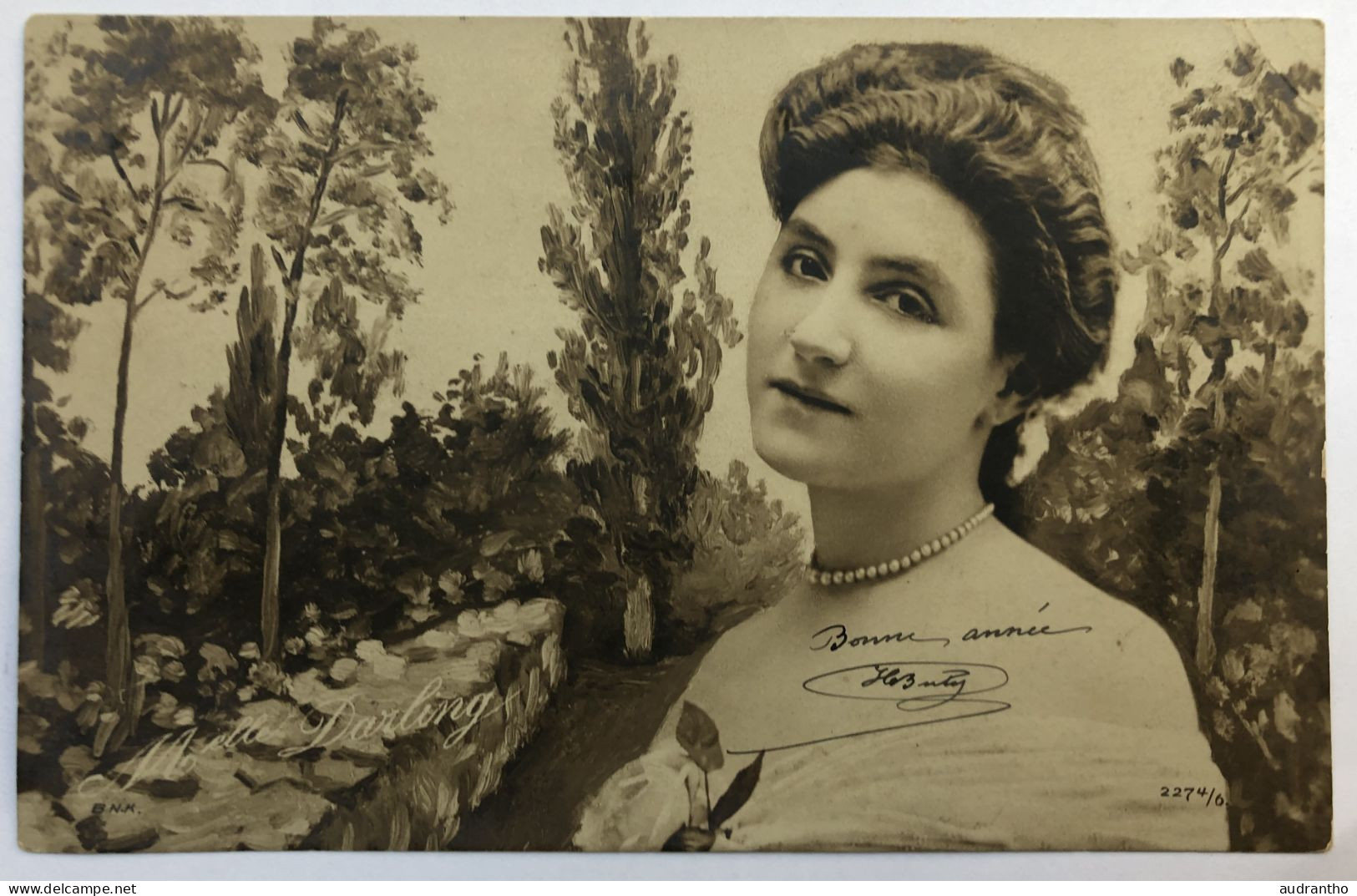 CPA Précurseur - Belle Jeune Femme Artiste Melle DARLING- Gabriel Pichot Bourrelerie à Barbonne Fayel 1903 - Artiesten