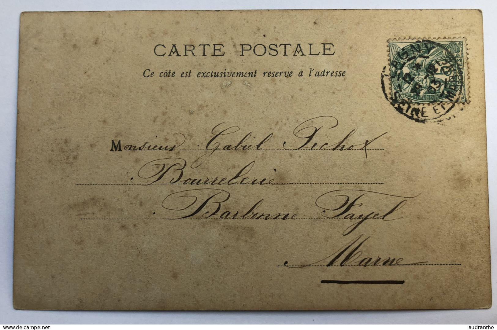 CPA Précurseur - Belle Jeune Femme Artiste Melle DARLING- Gabriel Pichot Bourrelerie à Barbonne Fayel 1903 - Artistes