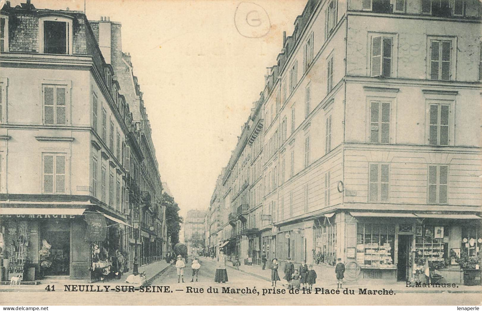 D9597 Neuilly Sur Seine Rue Du Marché - Neuilly Sur Seine