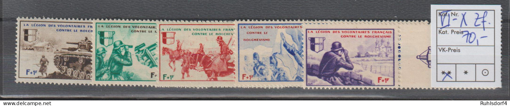 Dt. Besetzung 2. WK: Frankreich Legionäre Mit Zierfeld, ** - Besetzungen 1938-45