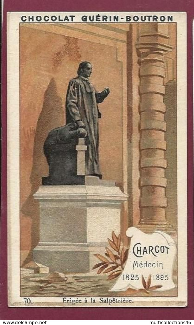 110524C - CHROMO GUERIN BOUTRON - Statue CHARCOT érigée à La Salpétrière N°70 - Médecin Expédition Polaire - Guérin-Boutron