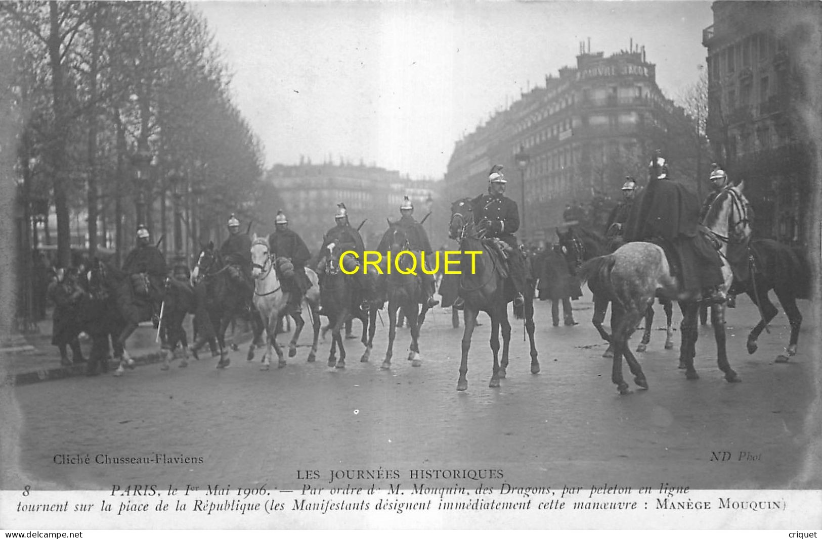 Paris, Journées Historiques Du 1er Mai, Dragons Place De La République - Other & Unclassified