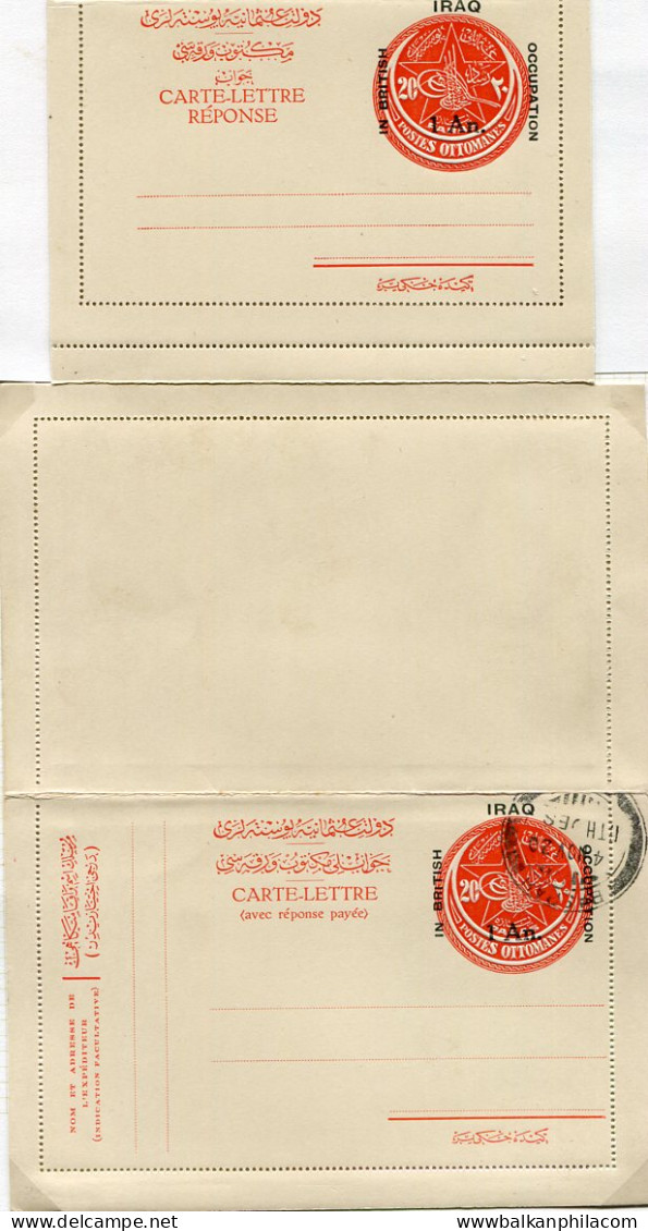 1920 Iraq 1an On 20pa Prepaid Lettercard - Iraq
