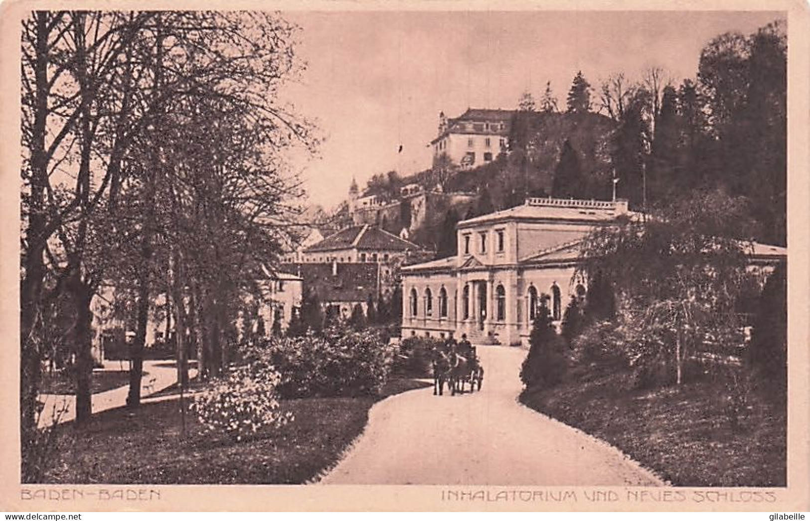 BADEN BADEN - Inhalatorium Und Neves Schloss - 1913 - Baden-Baden