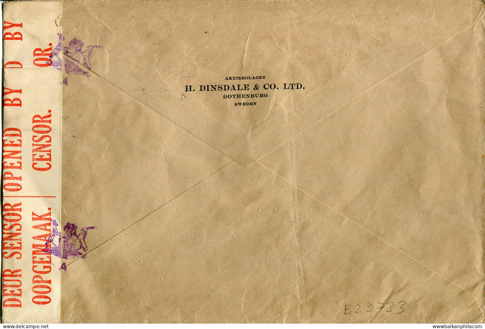 1945 Sweden Censored Airmail To South Africa - Autres & Non Classés