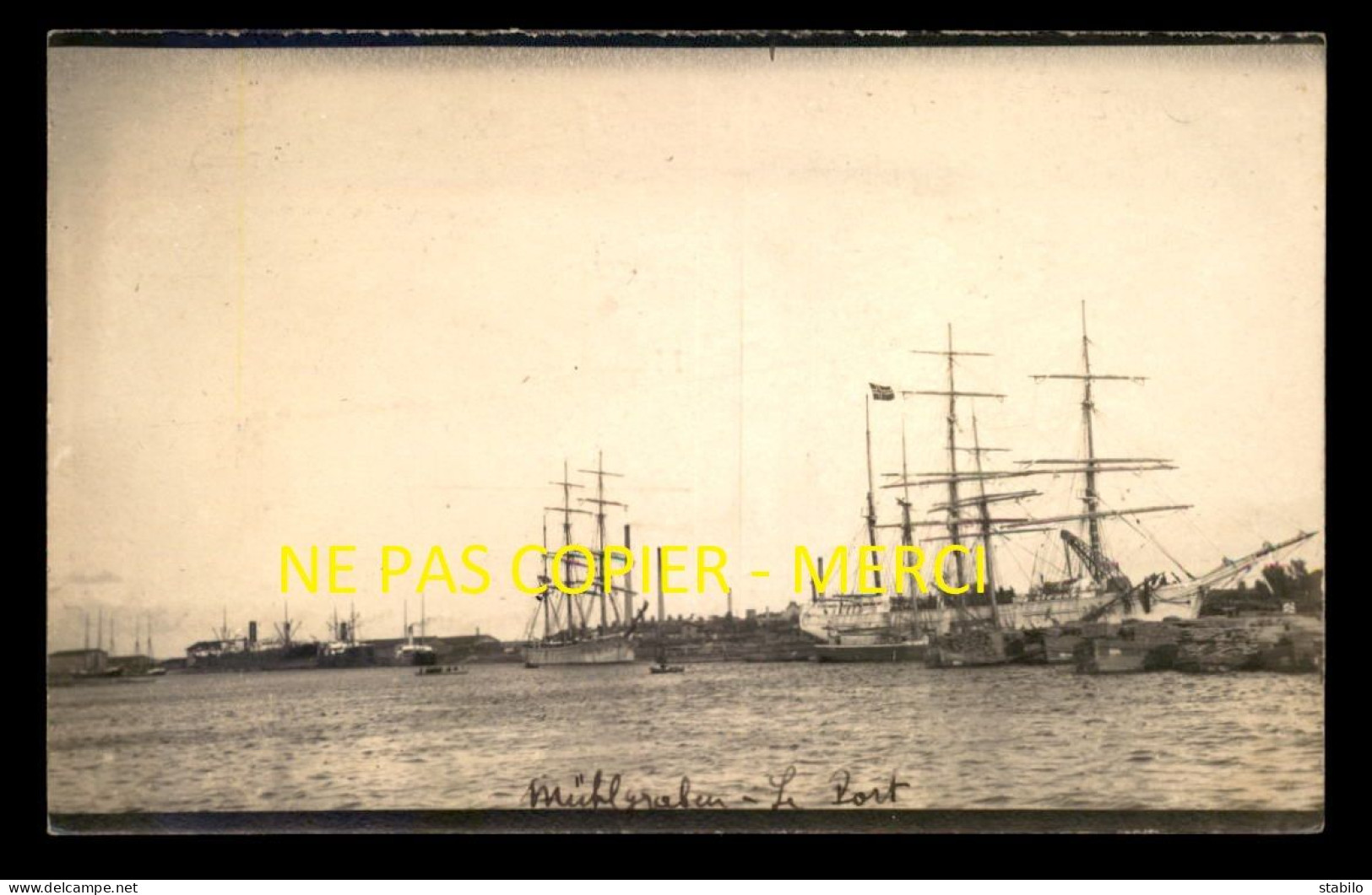 LETTONIE - RIGA - MUHLGRABEN - VOILIERS - CARTE PHOTO ORIGINALE - Lettland