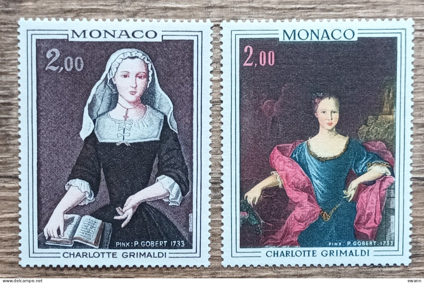 Monaco - YT N°946, 947 - Princesse Charlotte Grimaldi - 1973 - Neuf - Nuovi