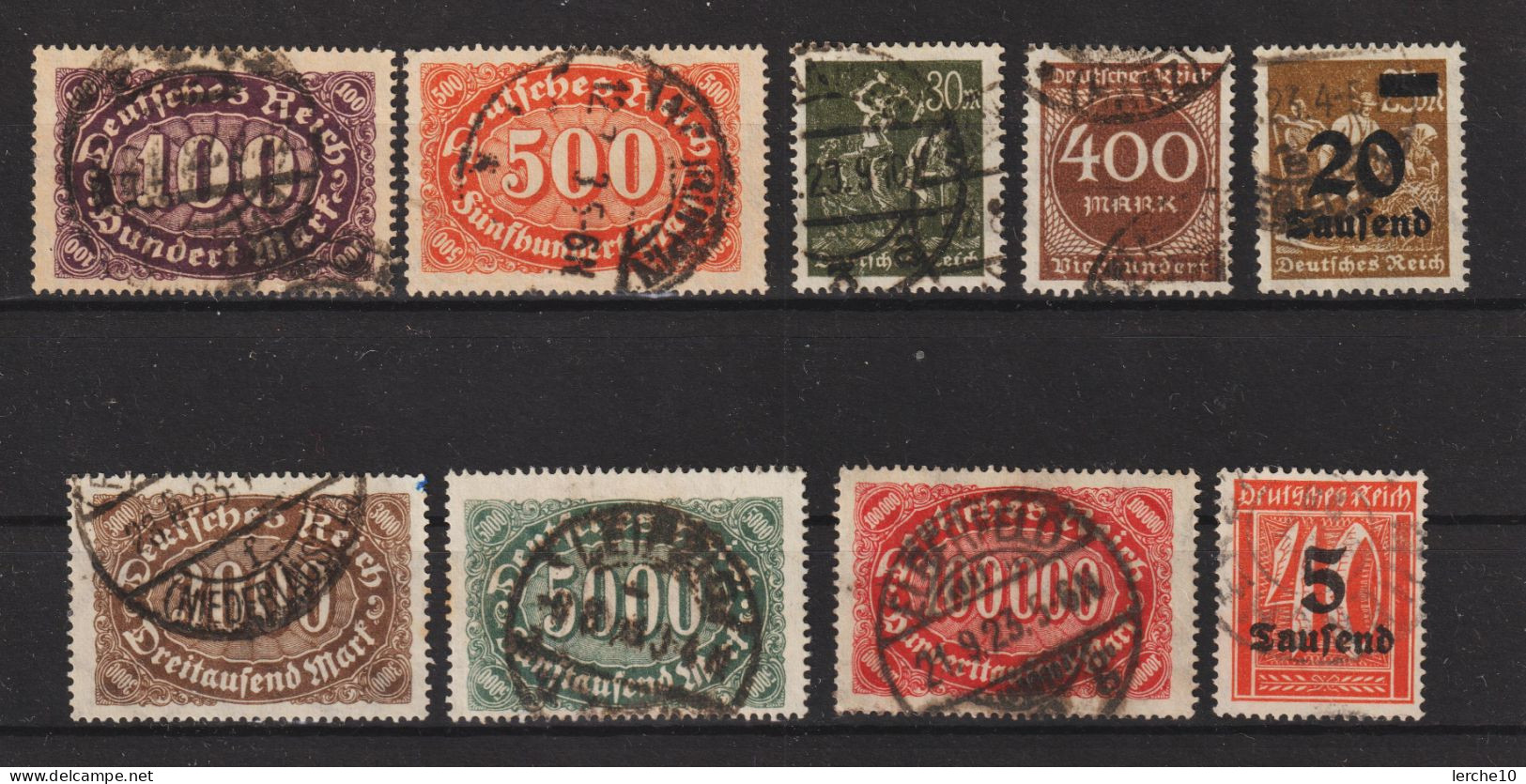 MiNr. 219, 223, 243, 254, 256, 257, 271, 277, 281  Gestempelt, Geprüft  (0721) - Used Stamps