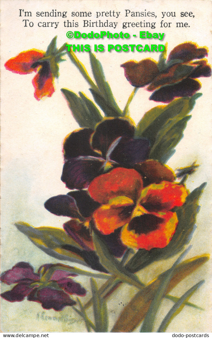 R418668 Im Sending Some Pretty Pansies You See To Carry This Birthday Greeting F - Mundo