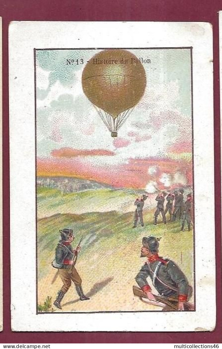 110524C - CHROMO A LA BELLE JARDINIERE C BERIOT LILLE - Ballons Du Siège De Paris 1870 N°13 - Aviation Dirigeable Guerre - Other & Unclassified