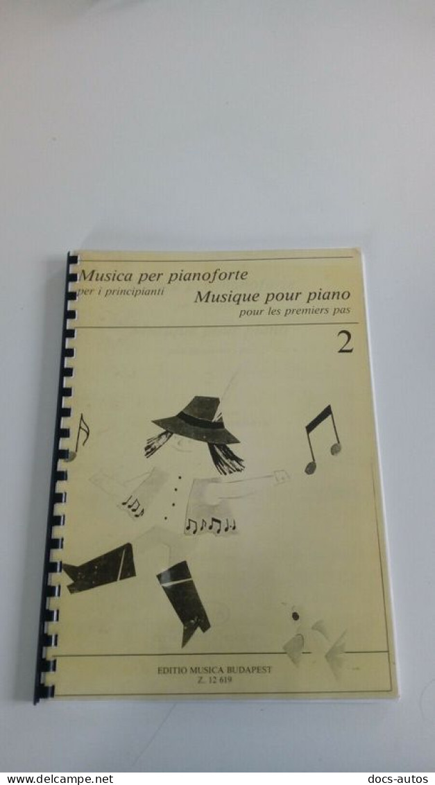 Partition Musique Pour Piano - Pour Les Premiers Pas - Volume 2 - Aprendizaje