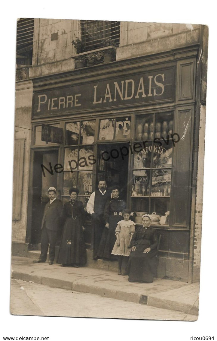 Carte Photo - SAINT CALAIS 72 - Café Pierre Landais - 8 Rue De L'Image - Saint Calais
