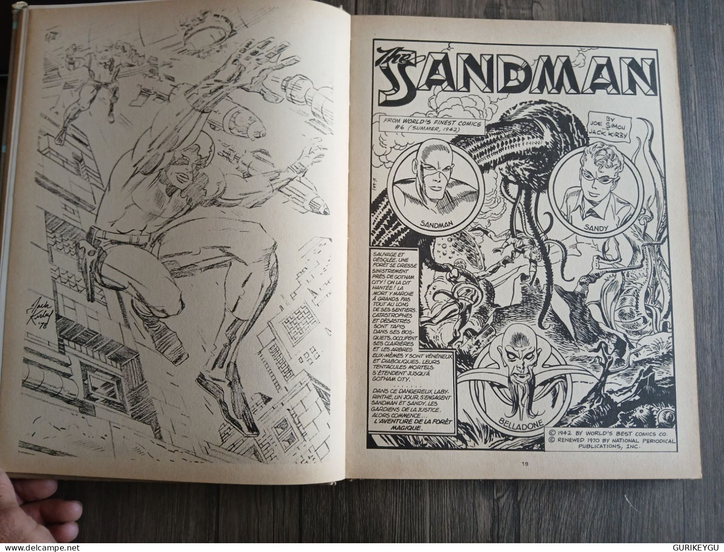 album SANDMAN LE JUSTICIER DES RÊVES VEILLE  EO 1984 XANADU EDITION D'ORIGINE KIRBY/simon adventure comics DC 120 pages