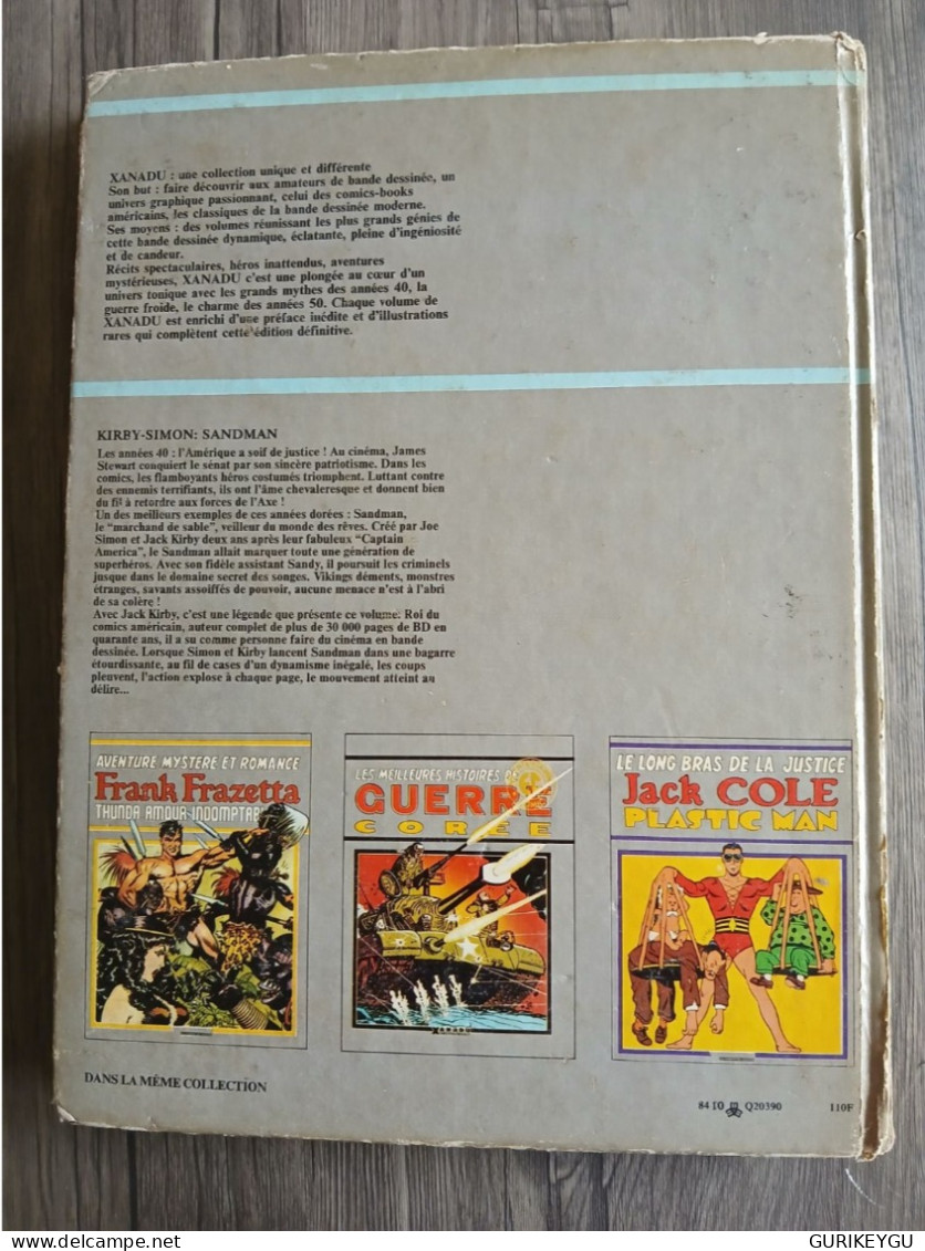 album SANDMAN LE JUSTICIER DES RÊVES VEILLE  EO 1984 XANADU EDITION D'ORIGINE KIRBY/simon adventure comics DC 120 pages