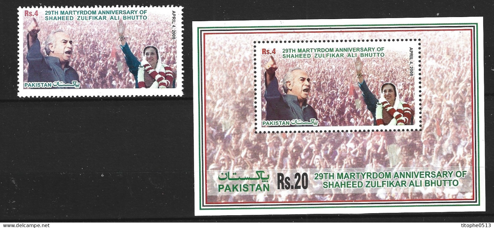 PAKISTAN. N°1256 + BF 15 De 2008. Ali Bhutto. - Pakistán