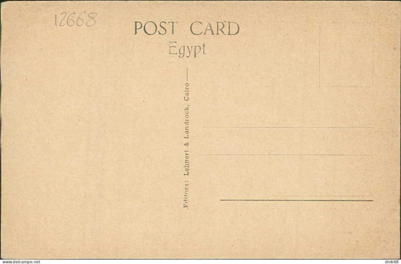 EGYPT - PORT TEWFIK (1358) EDIT. LEHNERT & LANDROCK 1920s (12668) - Cairo