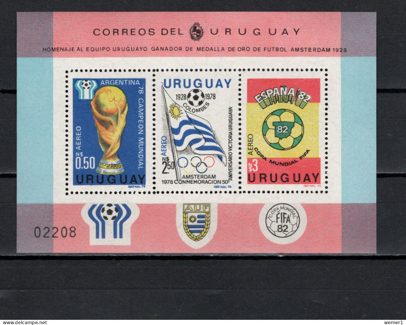 Uruguay 1979 Olympic Games, Football Soccer World Cup S/s MNH -scarce- - Ete 1980: Moscou