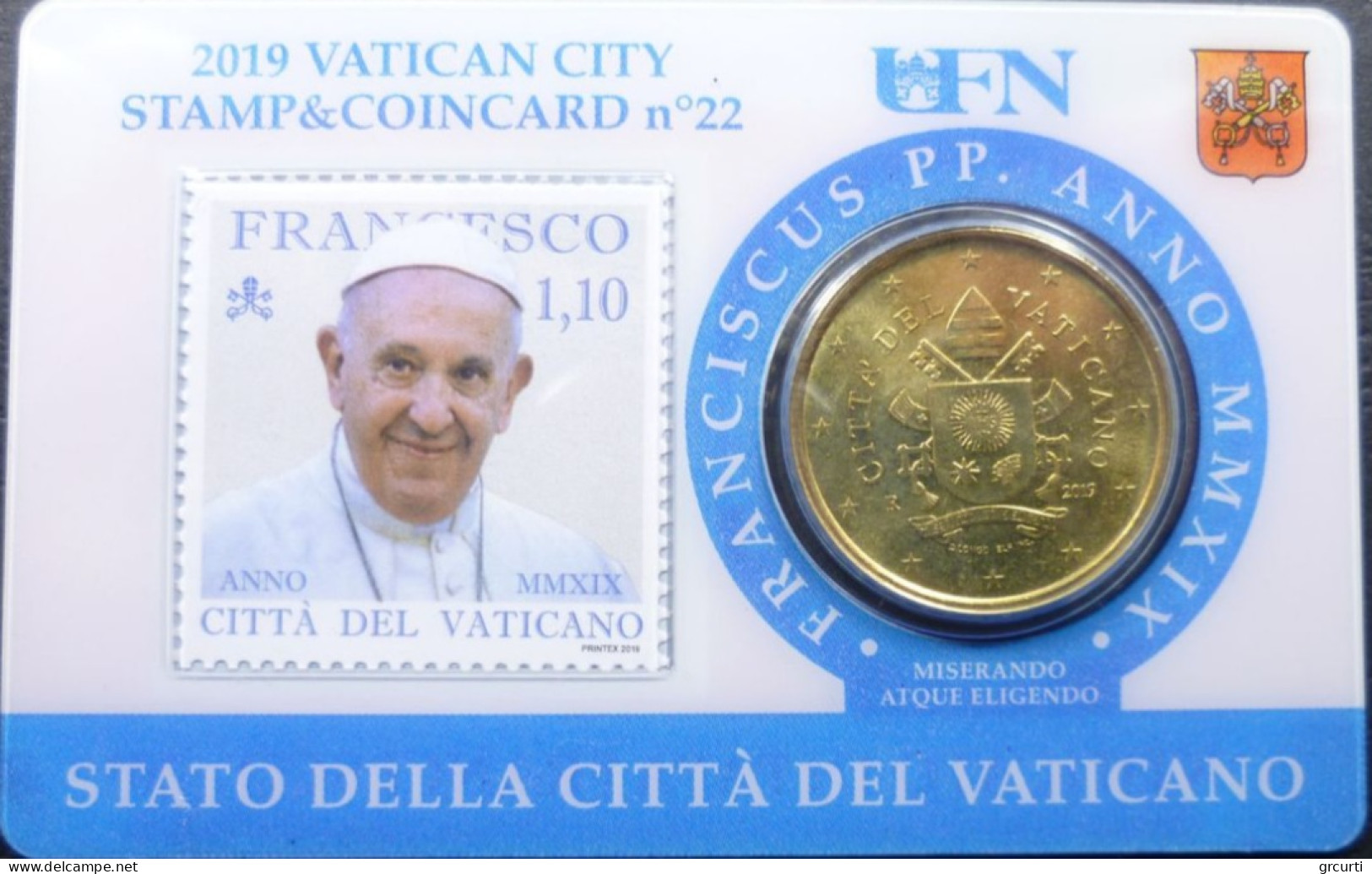 Vaticano - 50 Centesimi 2019 - Stamp & Coincard N. 22÷25 - UC# 6 - Vaticaanstad