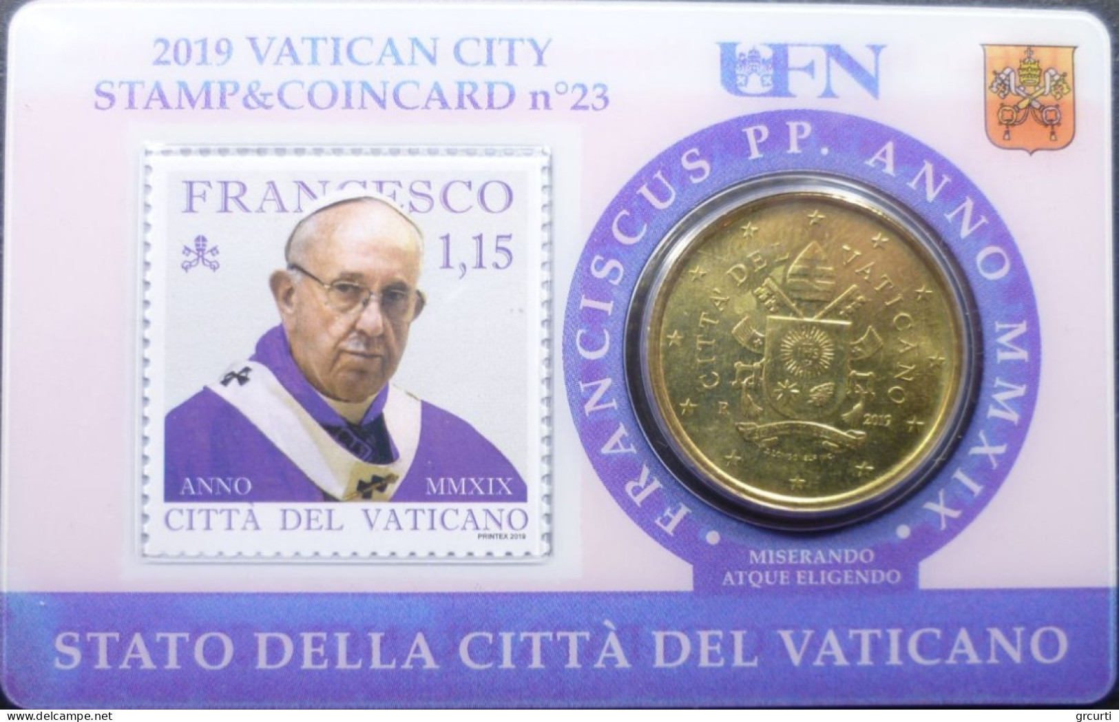 Vaticano - 50 Centesimi 2019 - Stamp & Coincard N. 22÷25 - UC# 6 - Vatican