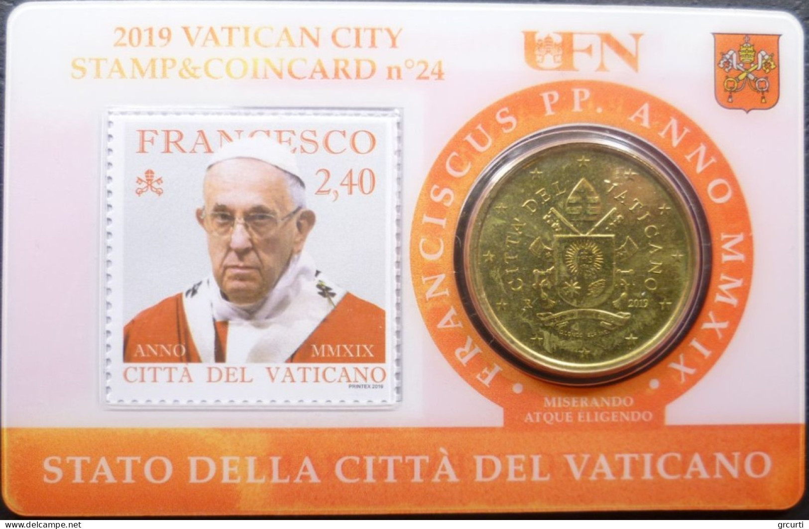 Vaticano - 50 Centesimi 2019 - Stamp & Coincard N. 22÷25 - UC# 6 - Vatican
