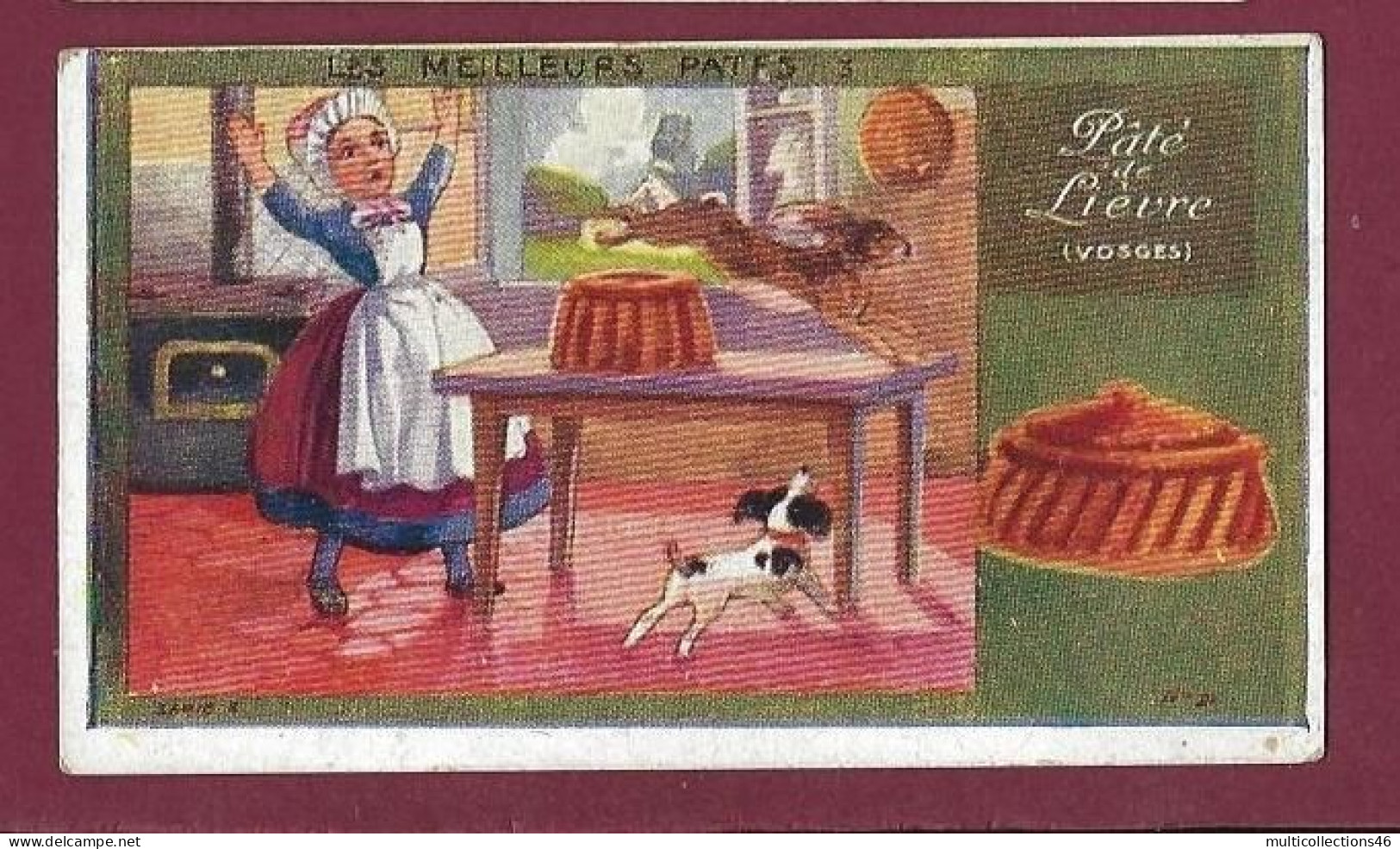 110524C - CHROMO AU PLANTEUR DE CAIFA - PATE DE LIEVRE N°21 Vosges - Cuisine Chien - Tea & Coffee Manufacturers