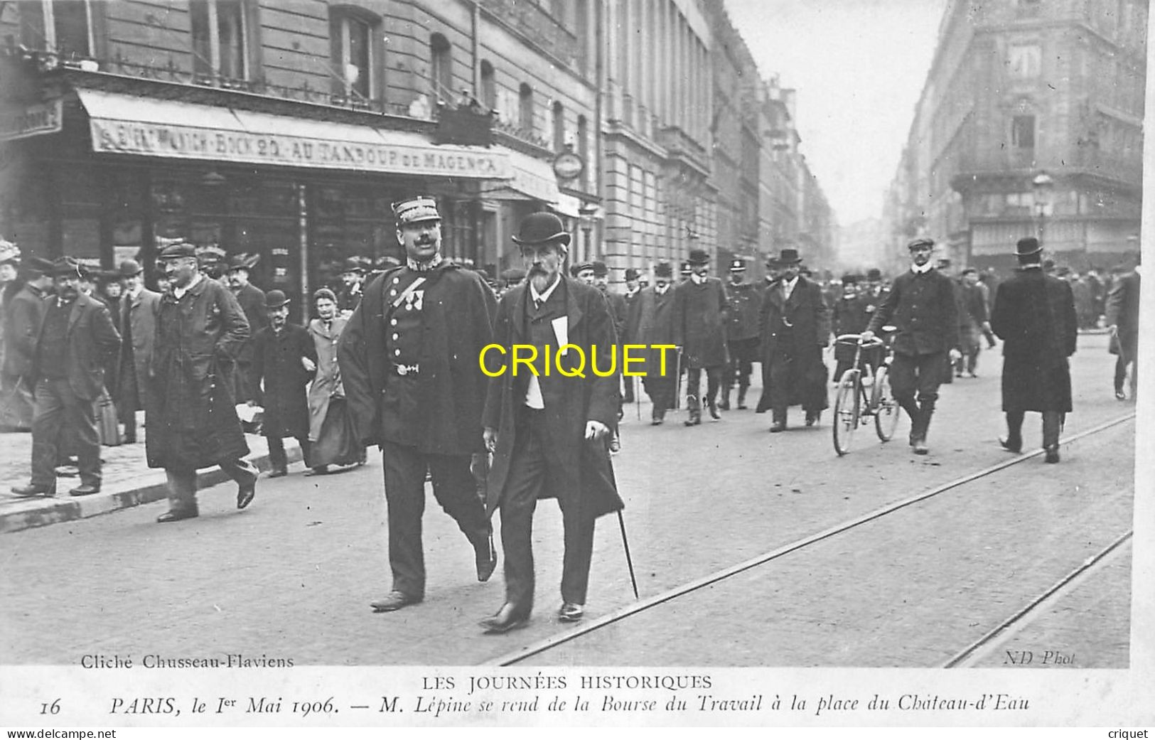 Paris, Journées Historiques Du 1er Mai, M Lépine Se Rend De La Bourse Du Travail à La Place Du Chateau D'Eau - Altri & Non Classificati