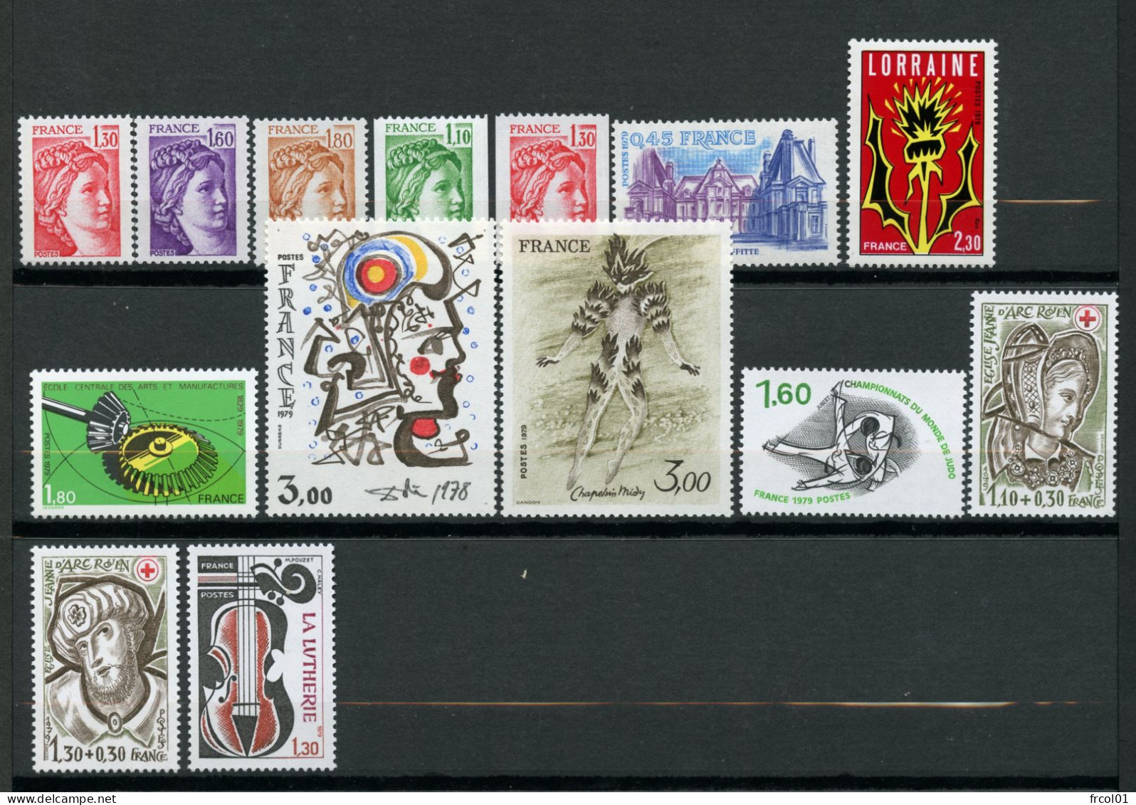 France, Yvert Année Complète 1979**, Luxe, 2028/2072, 47 Timbres , MNH - 1970-1979