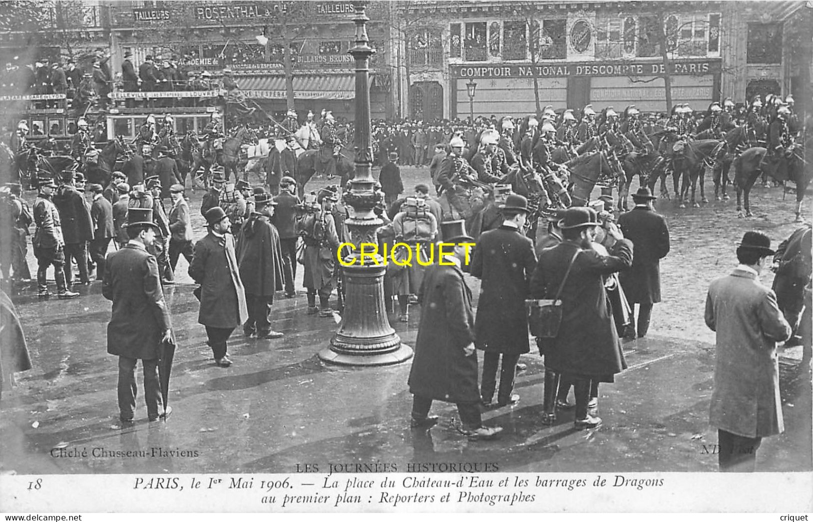 Paris, Journées Historiques Du 1er Mai, Place Du Chateau D'Eau, Barrages De Dragons, Reporters Et Photographes - Other & Unclassified
