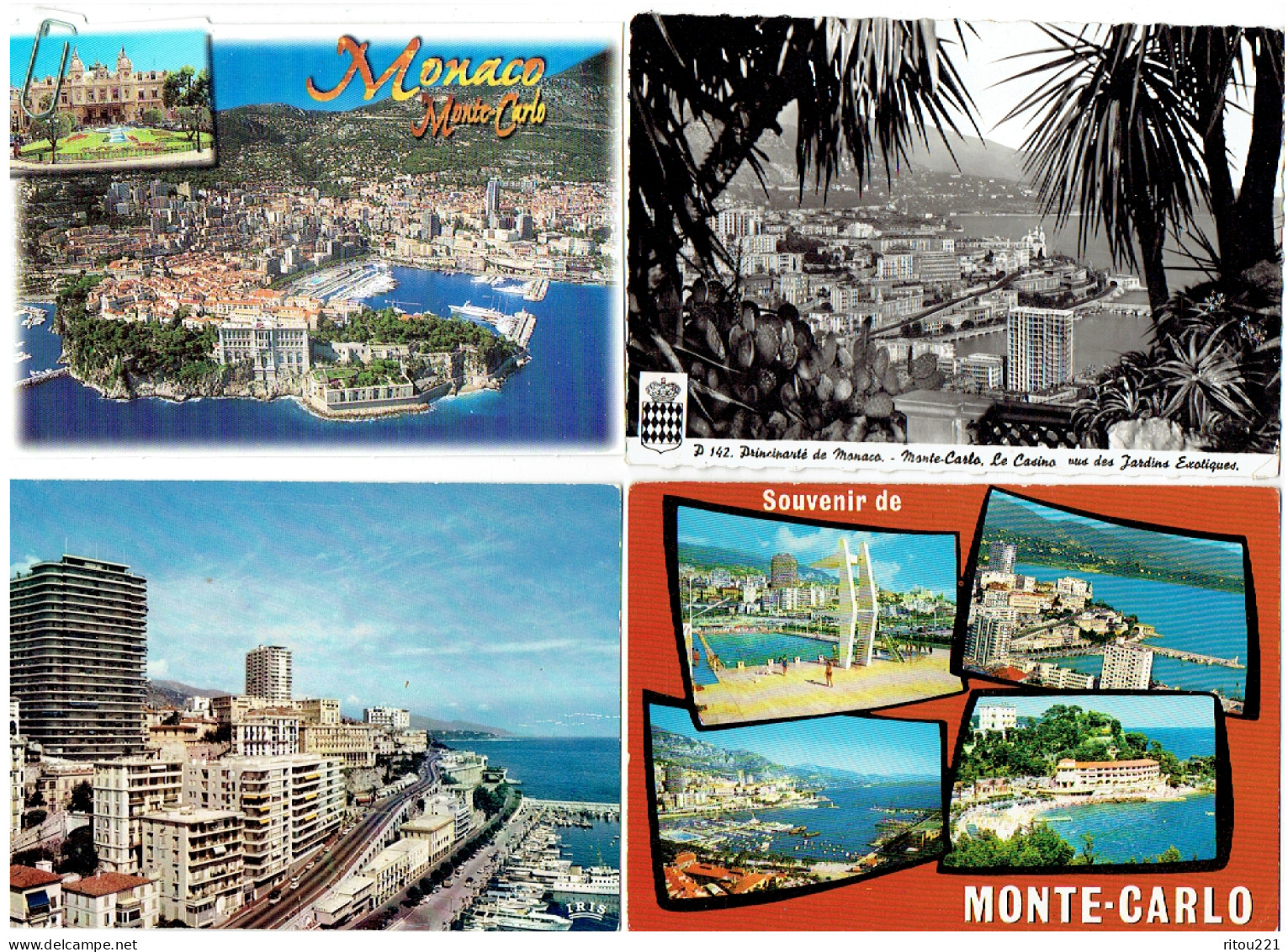 Lot 12 Cpm - MONACO - MONTE CARLO - Buildings Bateau Autobus Piscine - Altri & Non Classificati