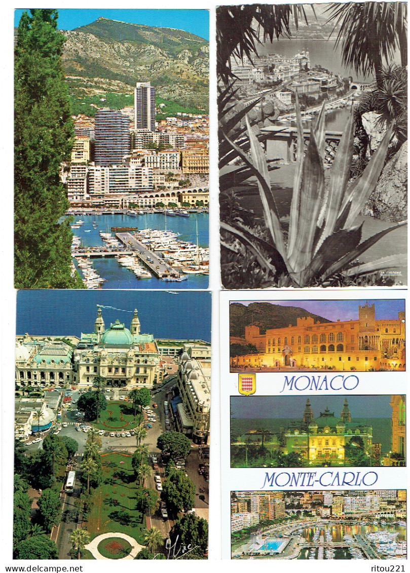 Lot 12 Cpm - MONACO - MONTE CARLO - Buildings Bateau Autobus Piscine - Altri & Non Classificati