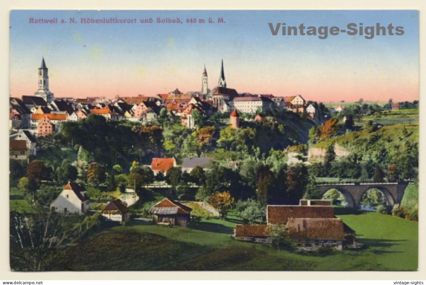 Rottweil / Germany: Total View - Hochbrückthorstrasse (Vintage PC ~1910s) - Rottweil