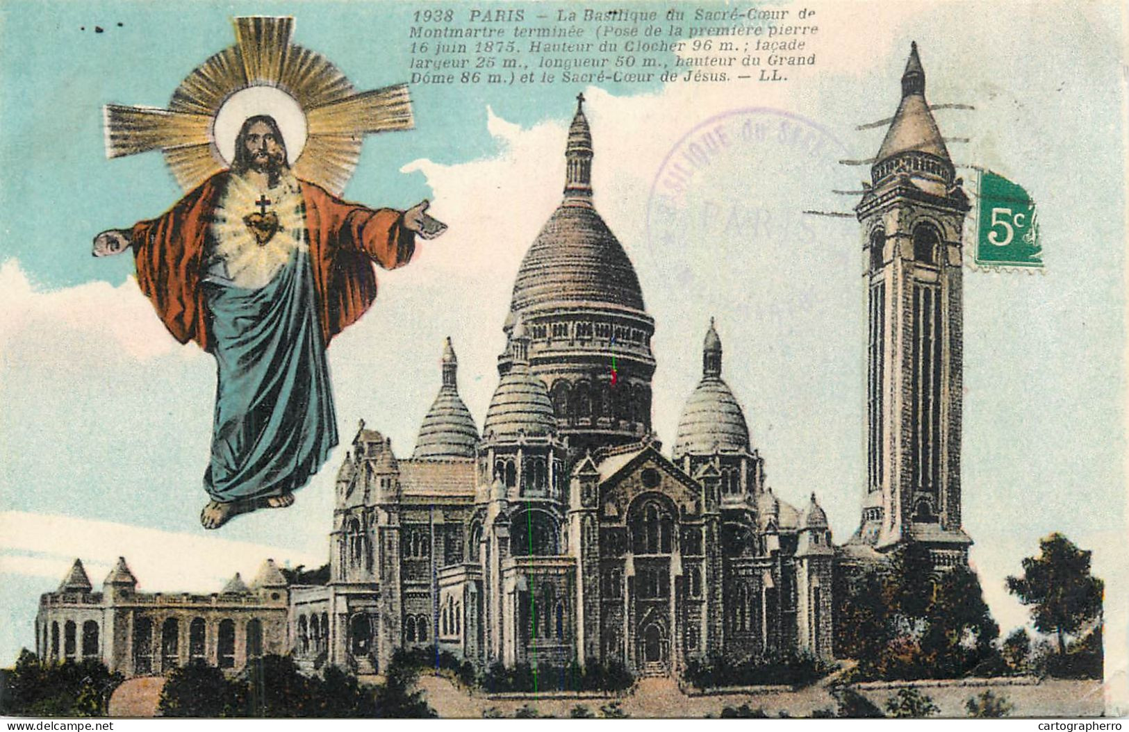 Paris Basilique Cpa - Churches