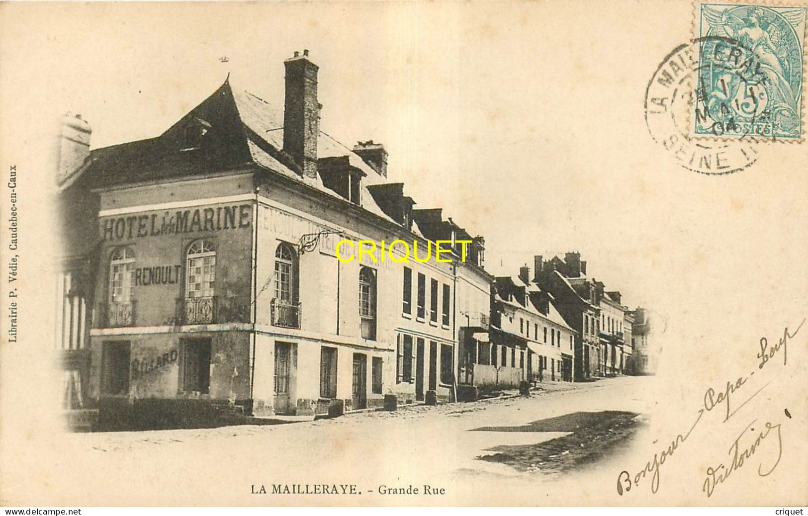 76 La Mailleraye, Carte Nuage, Grande Rue Et Hotel De La Marine - Other & Unclassified