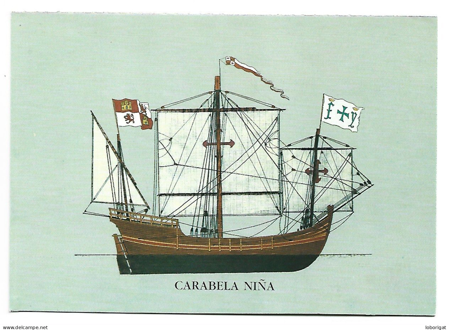 " CARABELA NIÑA ".- NAVES DEL DESCUBRIMIENTO TRAVESIA 1990.- SOCIEDAD ESTATAL QUINTO CENTENARIO- SEVILLA.- (ANDALUCIA) - Sevilla