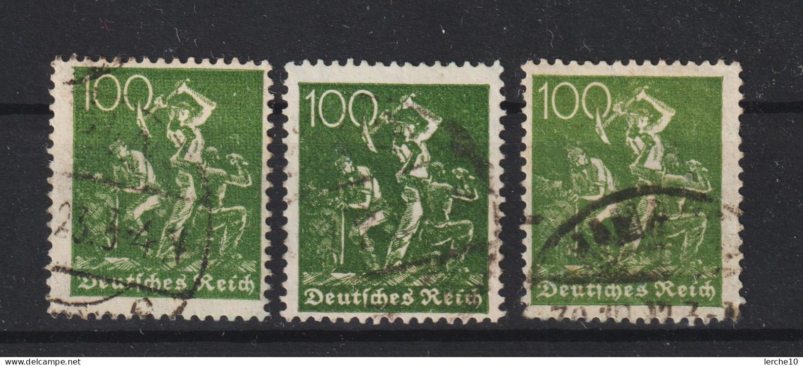 MiNr. 187 A,b,c Gestempelt, Geprüft  (0721) - Gebruikt