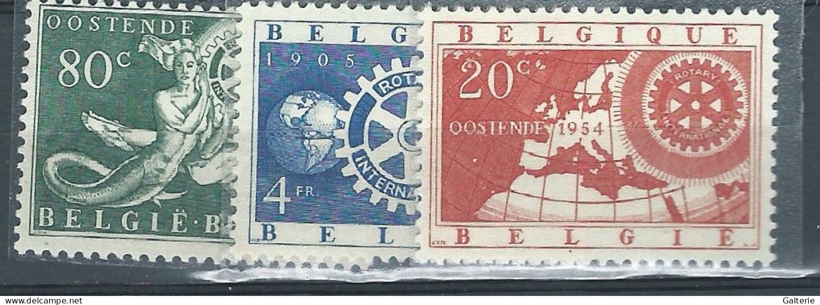 BELGIQUE - Neufs - 1954 - YT N°952-953-954-5e Conférence Régionale Du Rotary Club - Ongebruikt