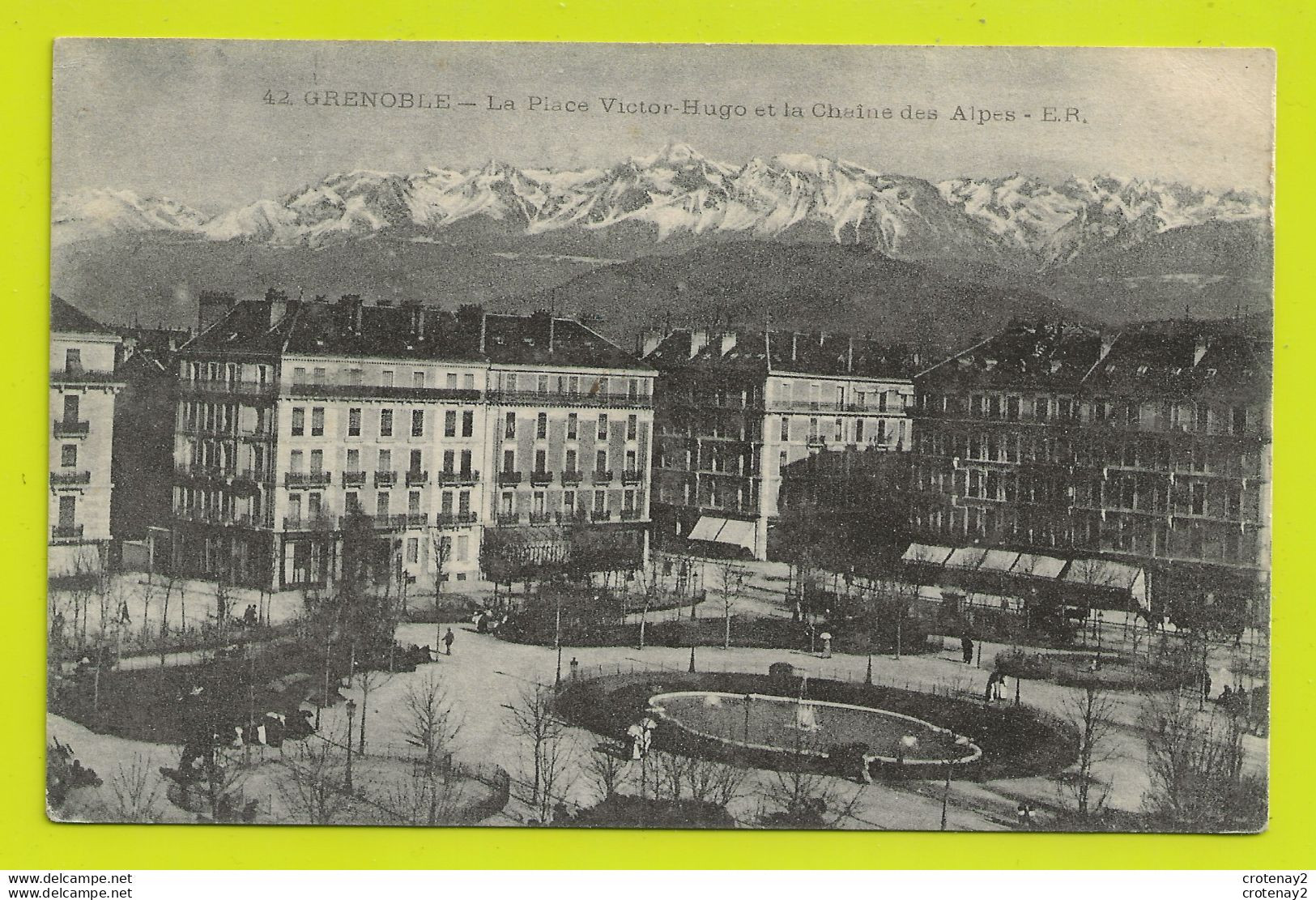 38 GRENOBLE N°42 Place Victor Hugo Chaîne Des Alpes E.R B & G Lyon - Grenoble